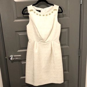Elegant Gold and Cream Dress